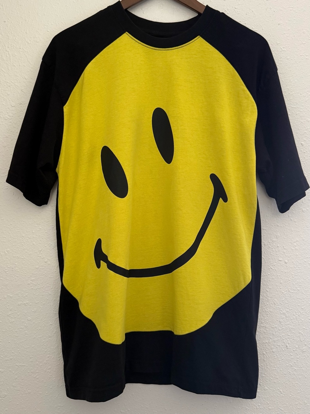 Chinatown Market Smiley Oversized Graphic Tee Black Yellow Size L Streetwear